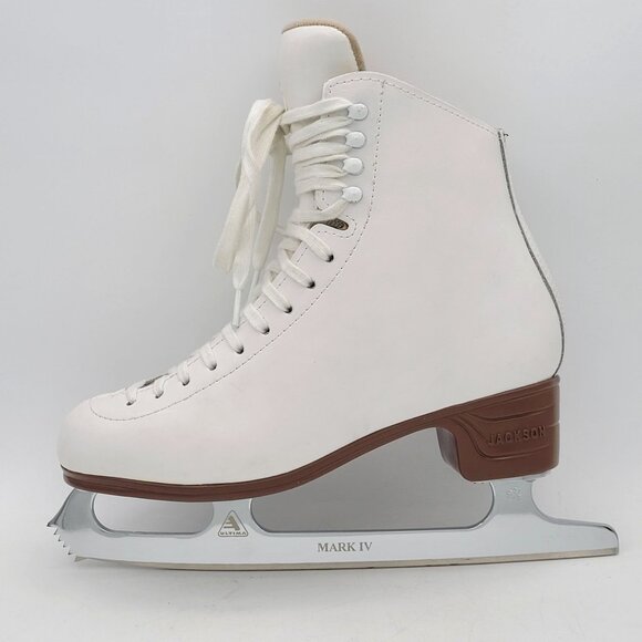 Jackson Artiste Womens Size 7 B Ice Skates Ultima Mark IV Blades White 1790 - Picture 7 of 16